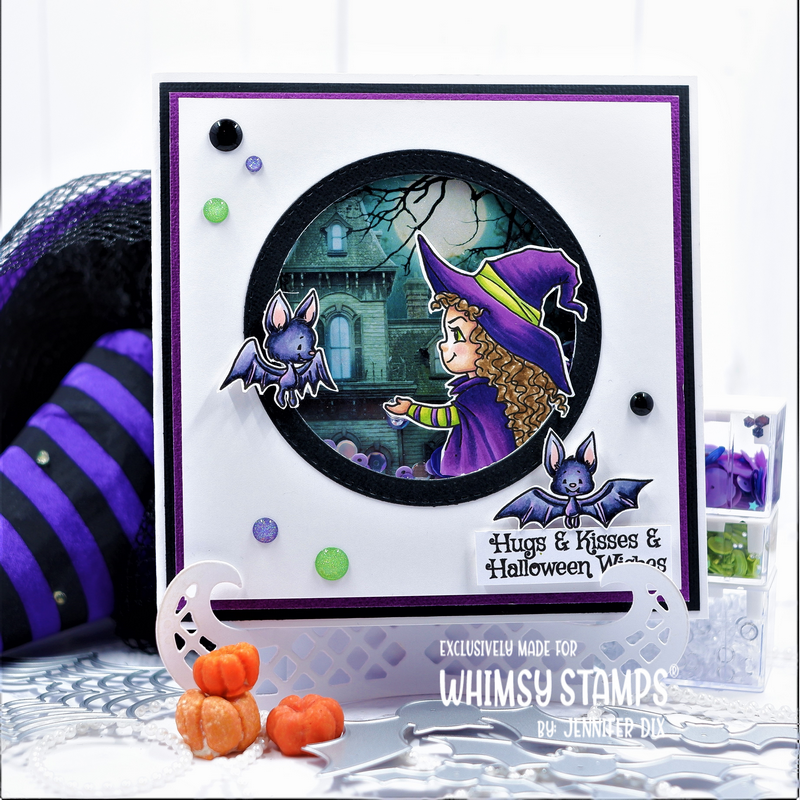 Whimsy Stamps Halloween Night Clear Stamps c1423 window