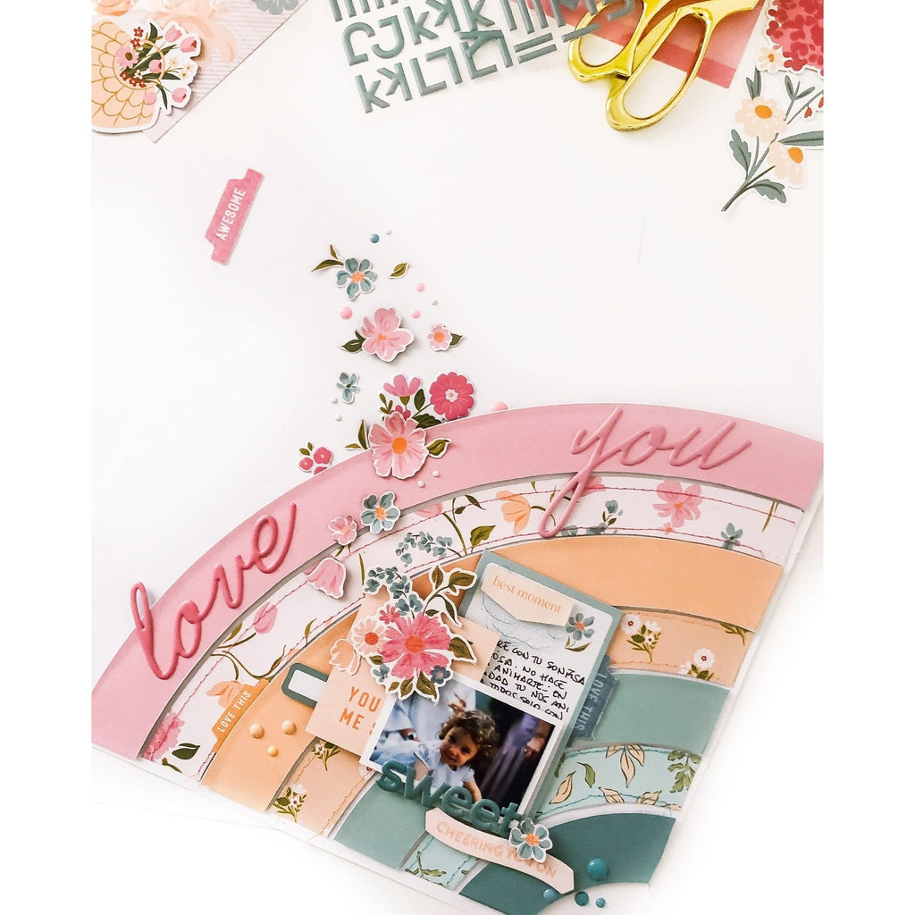 PinkFresh Studio Lovely Blooms Journaling Bits 204823 Love You Layout | color-code:ALT01