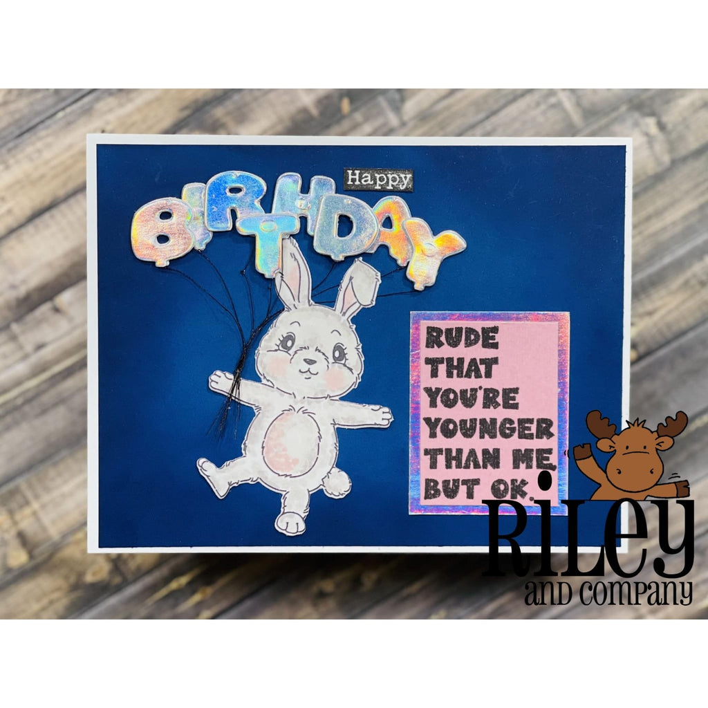 Riley and Company Funny Bones Rude Cling Rubber Stamp rwd-1145 Birthday