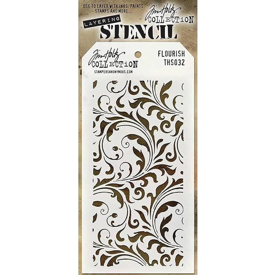 Tim Holtz Layering Stencil FLOURISH THS032