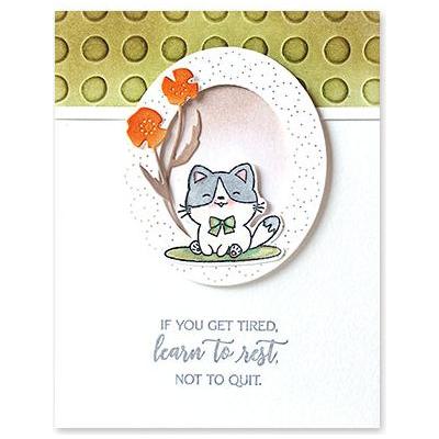 Penny Black Rounded Embossing Folder 65-016 cute cat