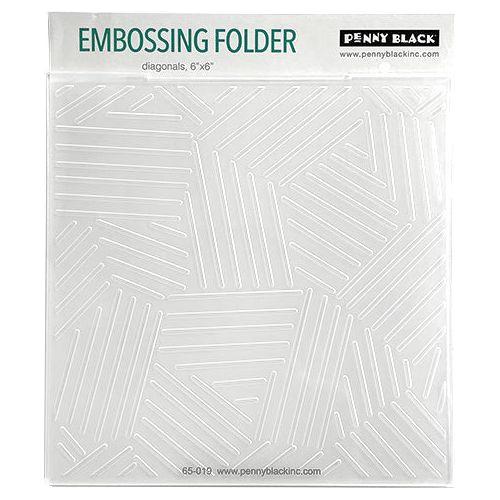 Penny Black Diagonals Embossing Folder 65-019