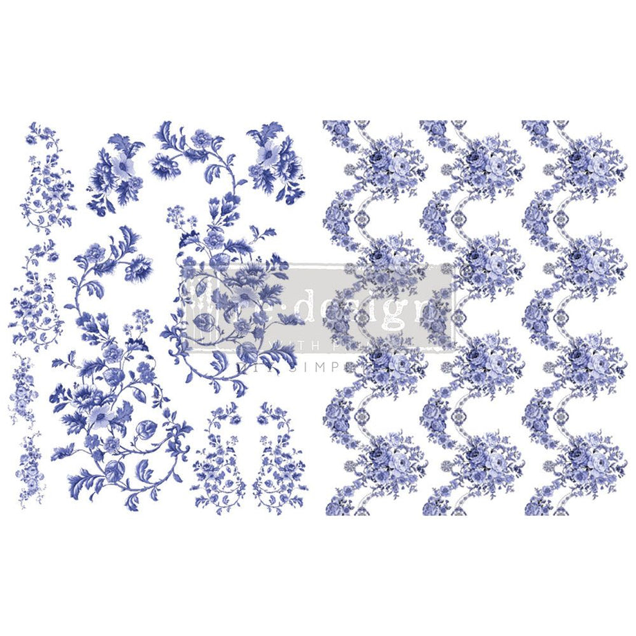 Prima Marketing Azure Florals II Redesign H2O Transfers 663780