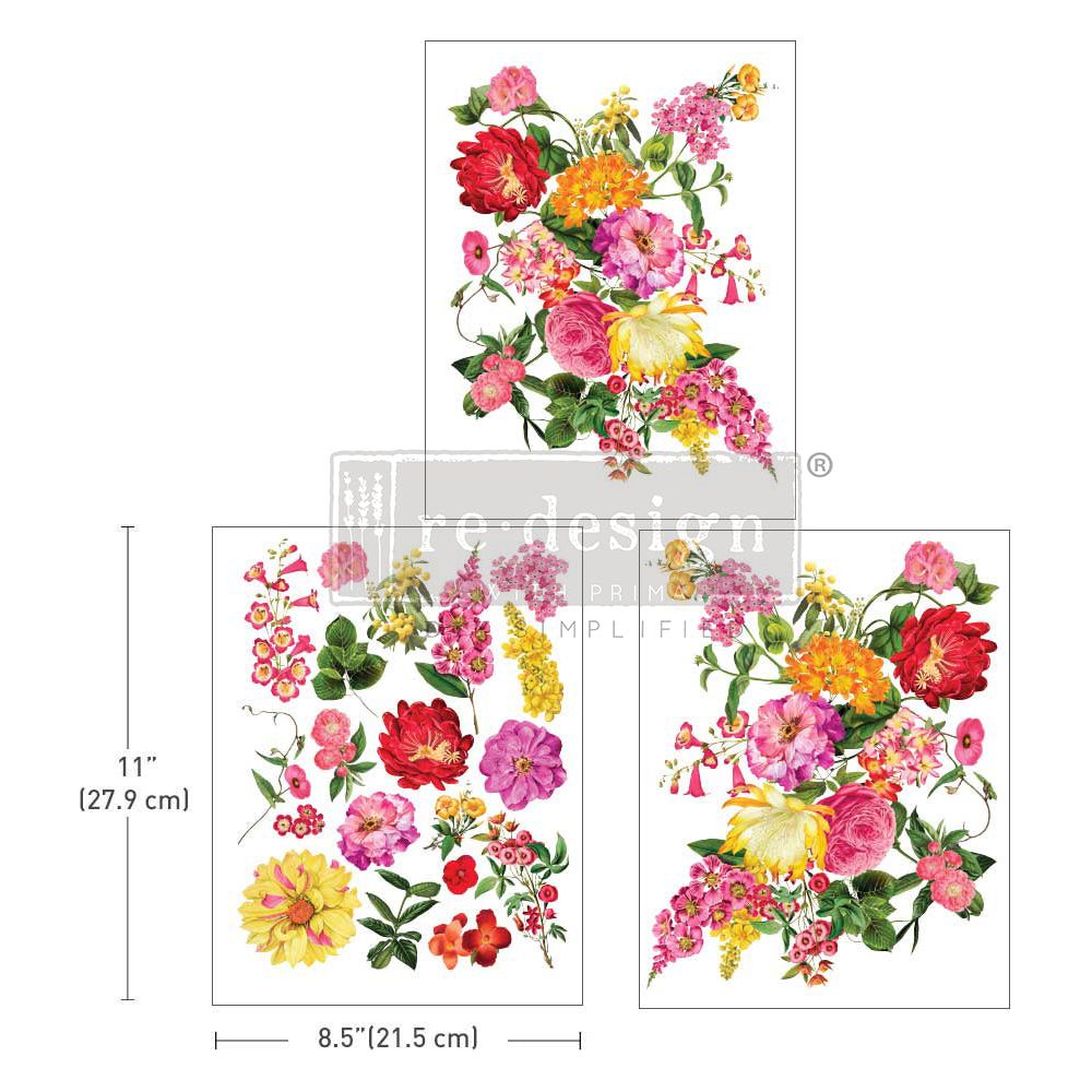 Pressed Flowers - Furniture Transfer - ReDesign with Prima