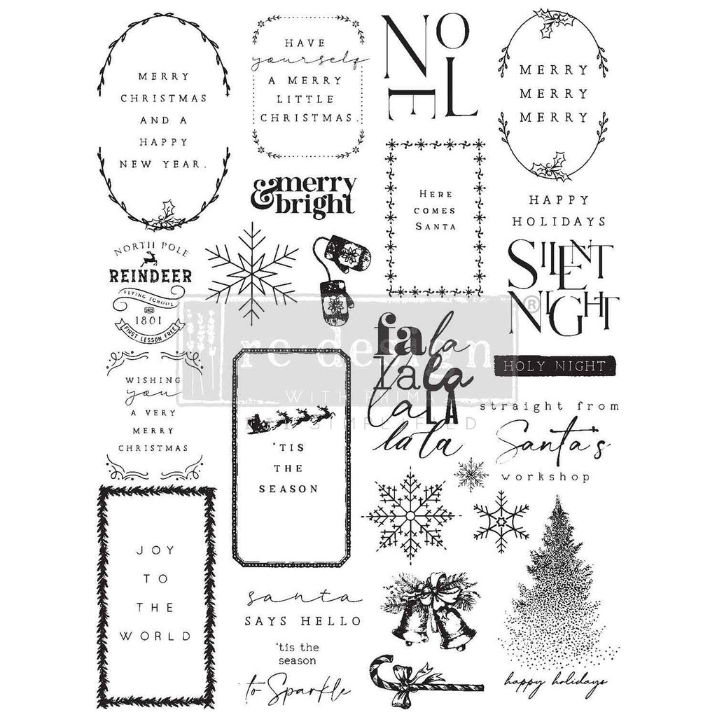 Prima Marketing Here Comes Santa ReDesign Clear Stamps 673826