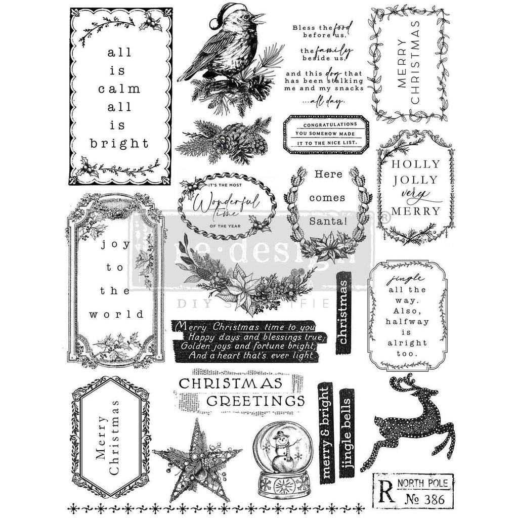 Prima Marketing Holly Jolly ReDesign Clear Stamps 673833