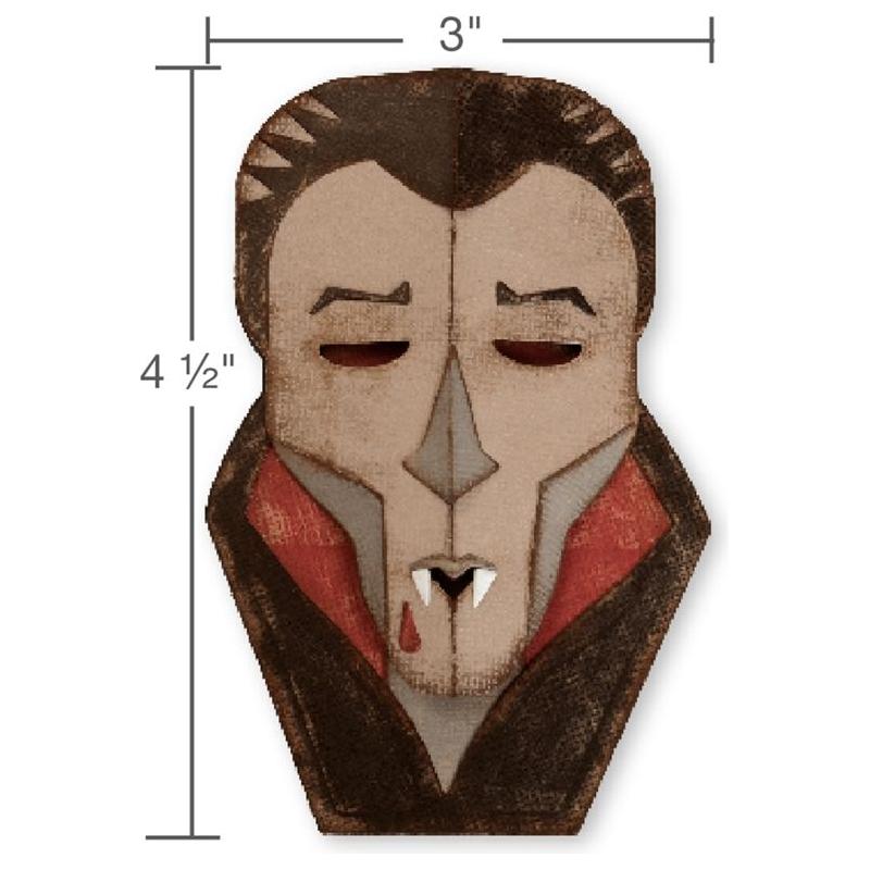 Tim Holtz Sizzix VAMPIRE Thinlits Die 660960 dimensions