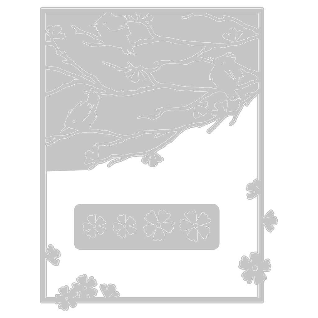 Sizzix Woodland Cardfront Thinlits Dies 666252 line art