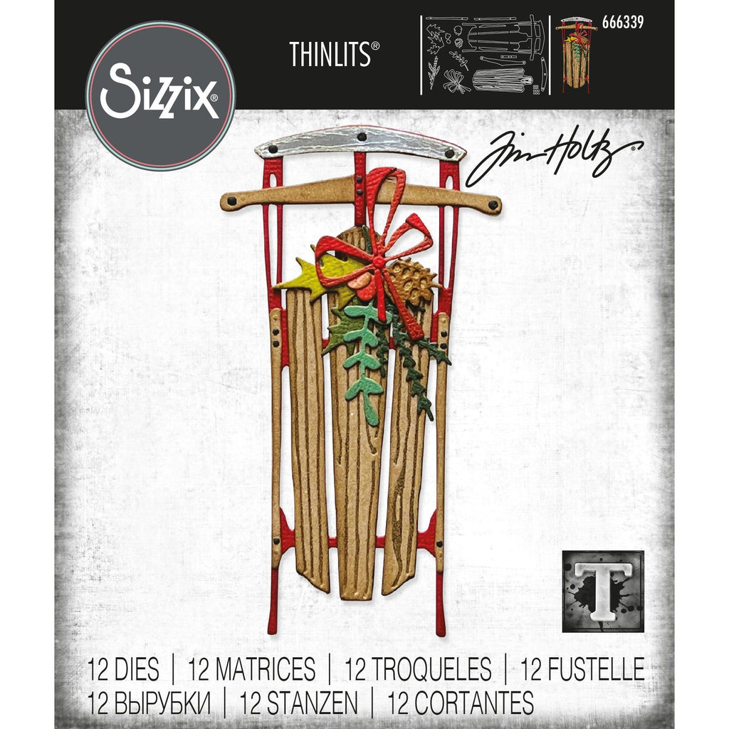 Tim Holtz Sizzix Vintage Sled Thinlits Dies 666339