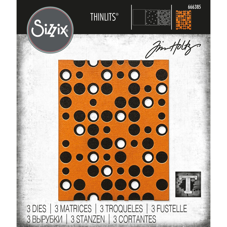 Tim Holtz Sizzix Layered Dots Thinlits Dies 666385