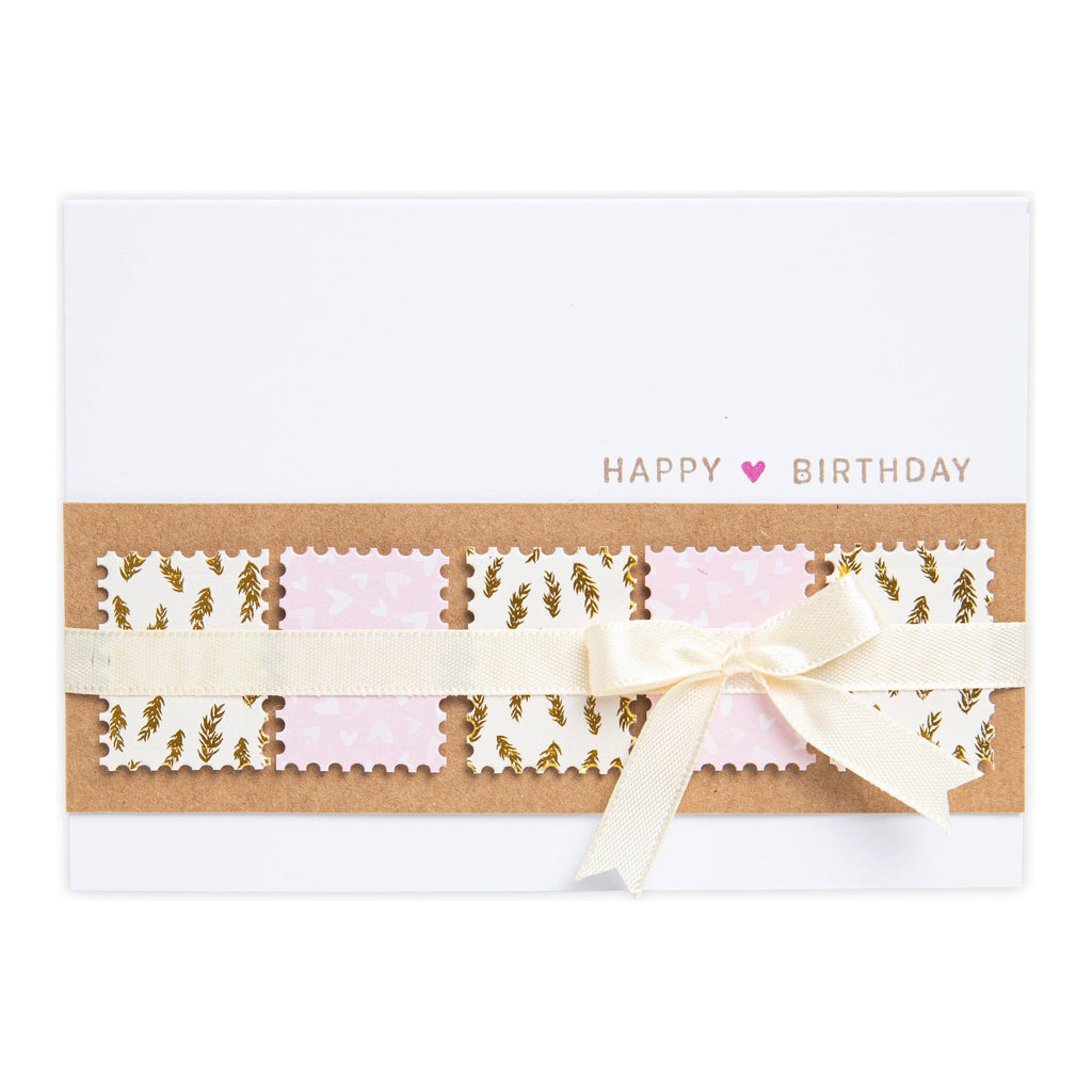 Sizzix Faux Postage Thinlits Dies 666560 happy birthday