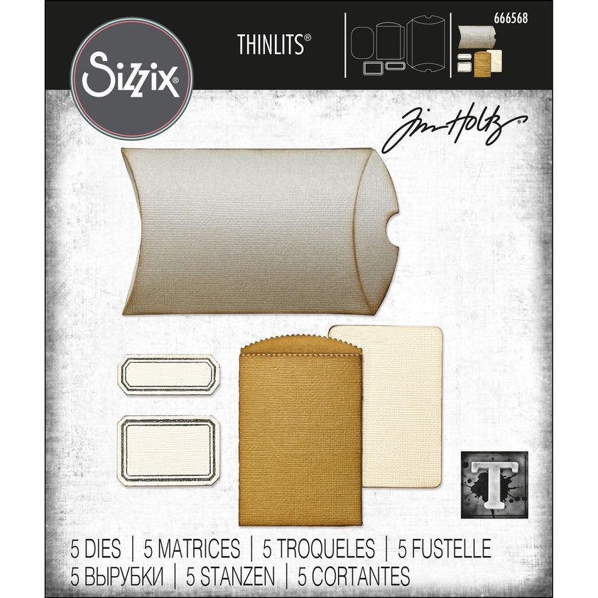 Tim Holtz Sizzix Vault Pillow Box and Bag Thinlits Dies 666568 – Simon ...