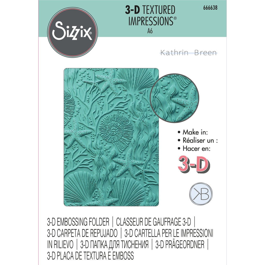 Sizzix Under The Sea 3-D Textured Impressions Embossing Folder 666638