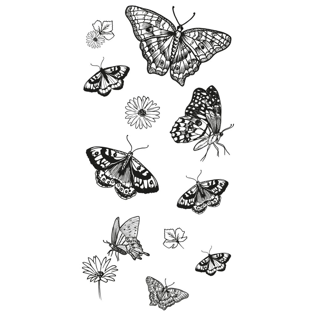 Sizzix Nature Butterflies Clear Stamps 666642