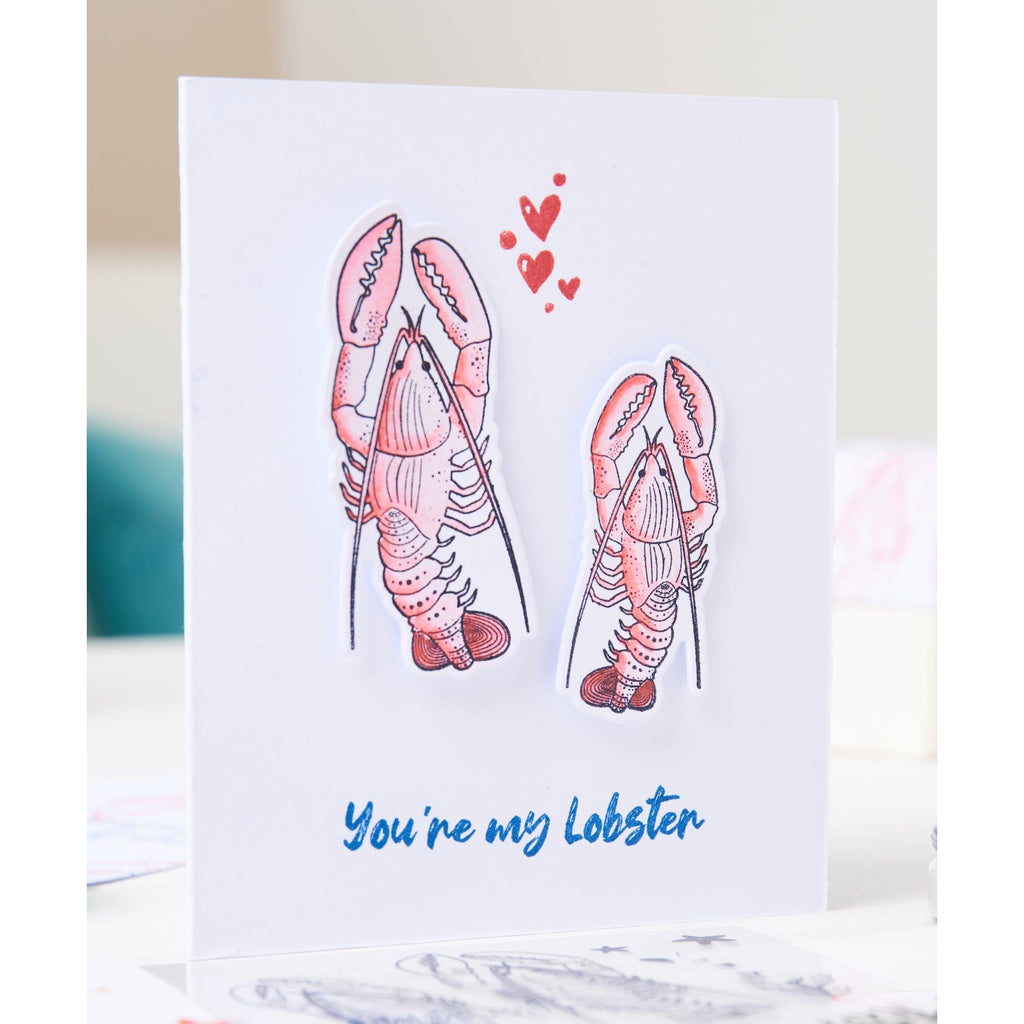 Sizzix You’re My Lobster Framelits Dies and Stamps 666671 hearts