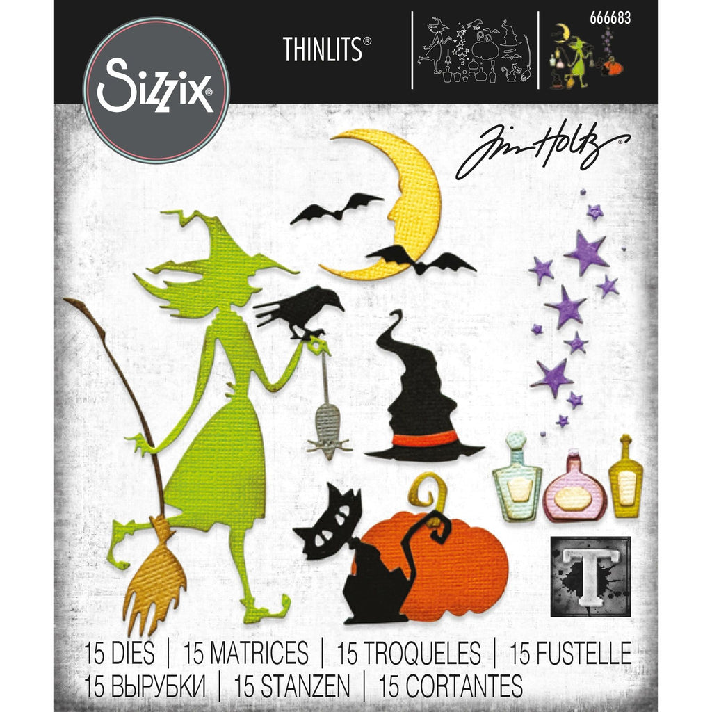 Tim Holtz Sizzix Vault Wicked Thinlits Dies 666683