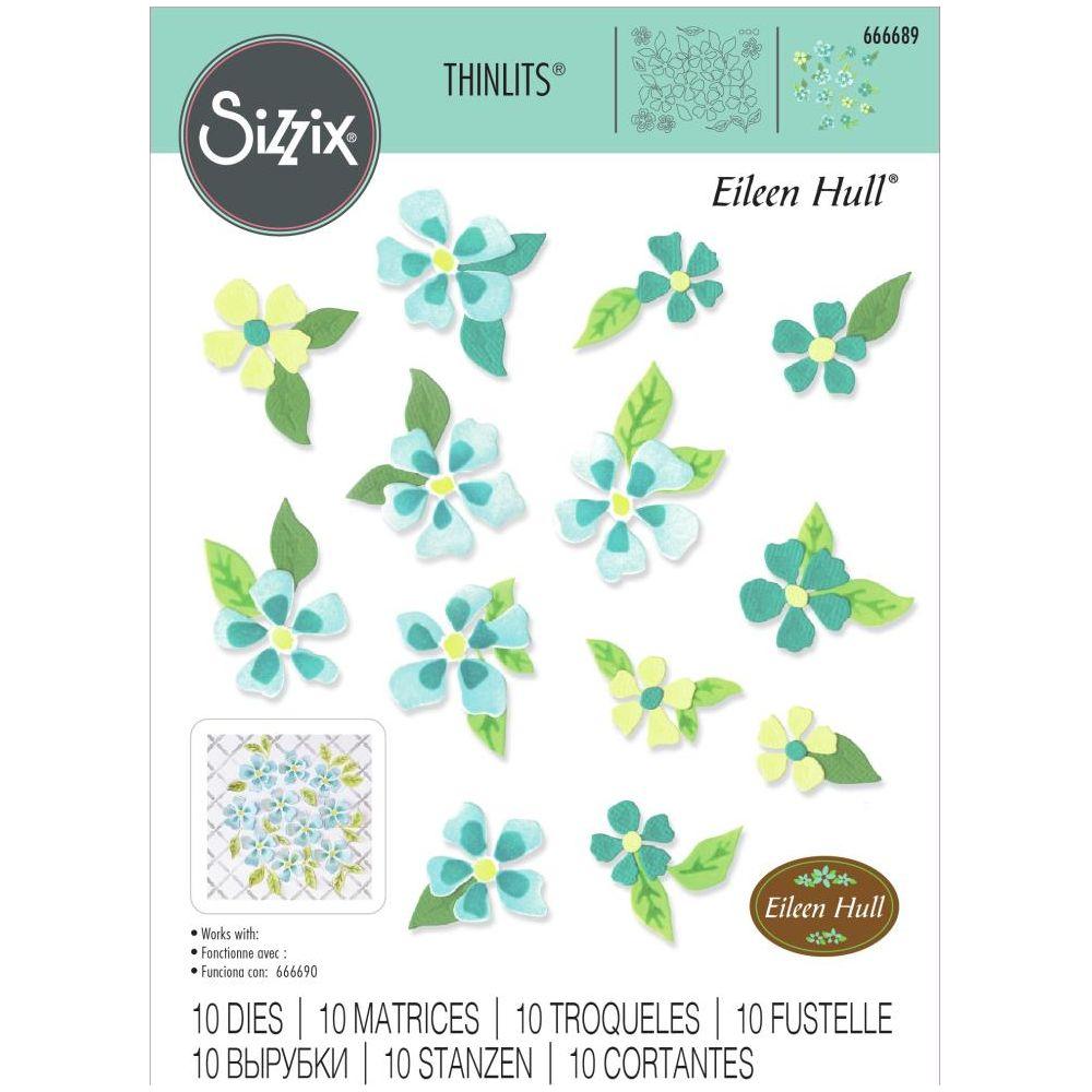 Sizzix Painterly Blooms & Background Thinlits Dies 666689