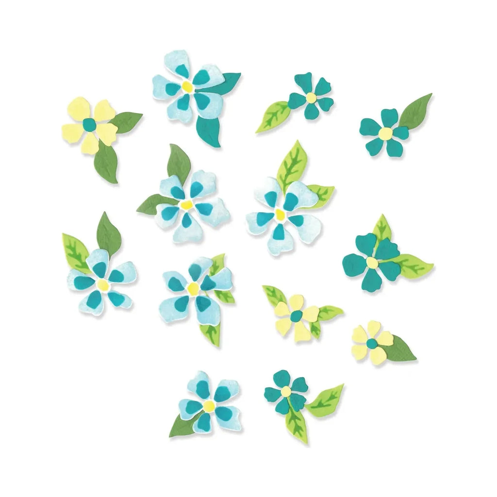 Sizzix Painterly Blooms Dies and Stencil Bundle flowers