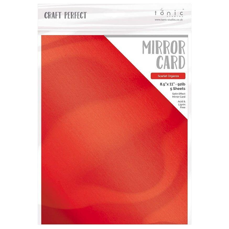 Tonic Scarlet Organza 8.5 x 11 Mirror Card Satin Cardstock 9486E