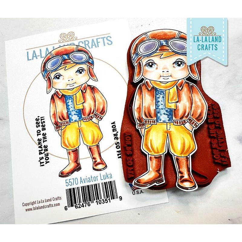 La-La Land Crafts Cling Stamp Aviator Luka 5570 product image