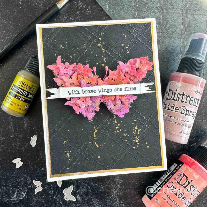 Tim Holtz Sizzix QUILTED 3D Texture Fades Embossing Folder 665734 brave wings | color-code:ALT01