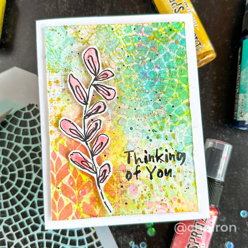 Tim Holtz Layering Stencil Deco Floral ths182 thinking of you | color-code:ALT01