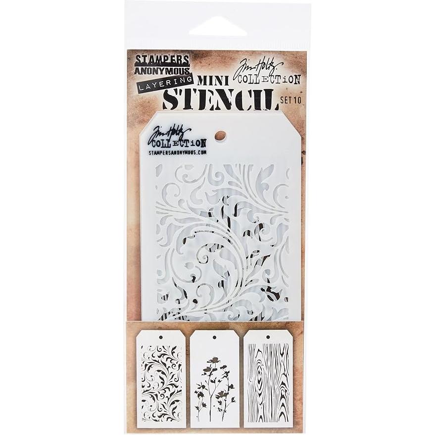 Tim Holtz MINI STENCIL SET 10 MST010