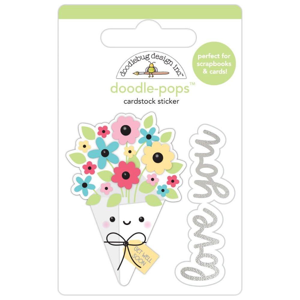 Doodlebug Love You Bunches Doodle-Pops 3D Stickers 8015