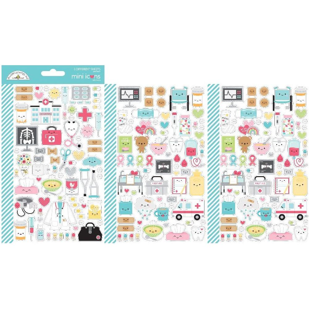 Doodlebug Happy Healing Mini Icons Stickers 8018