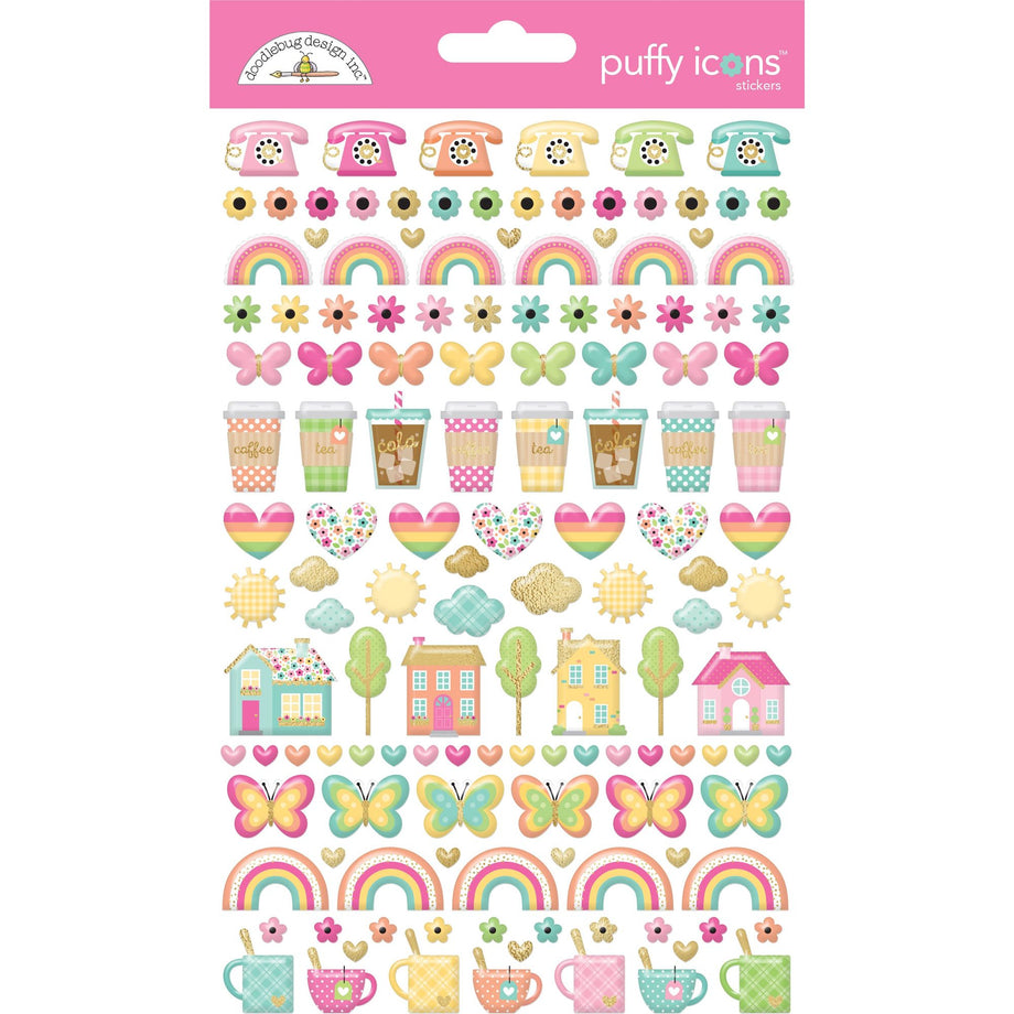 Discount Elles Studio - Autumn Puffy Heart Stickers supply