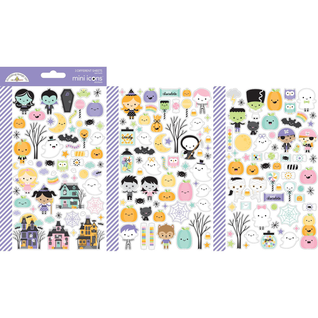 Doodlebug Sweet and Spooky Mini Icons Stickers 8243