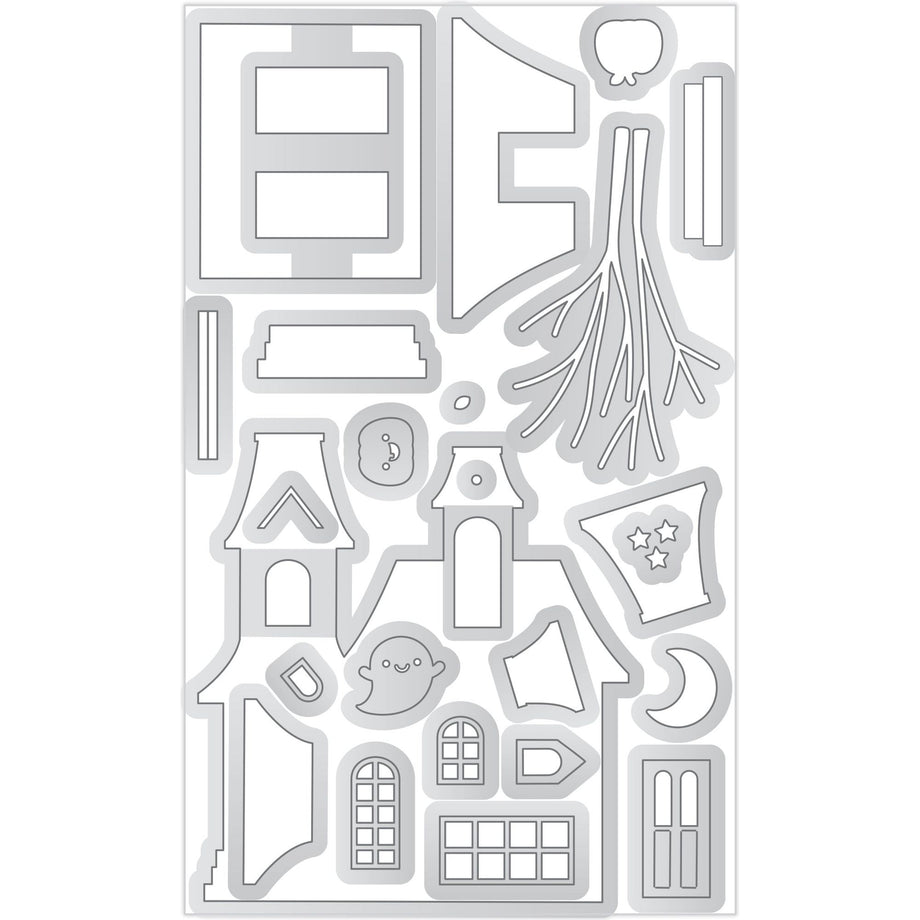 Crafter's Companion - Gemini - Clear Acrylic Stamp and Die Set - Haunted House