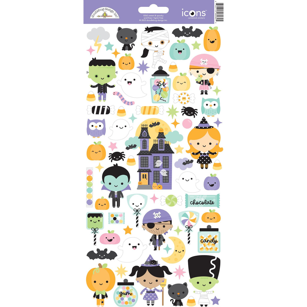 Doodlebug Sweet and Spooky Icons Stickers 8262