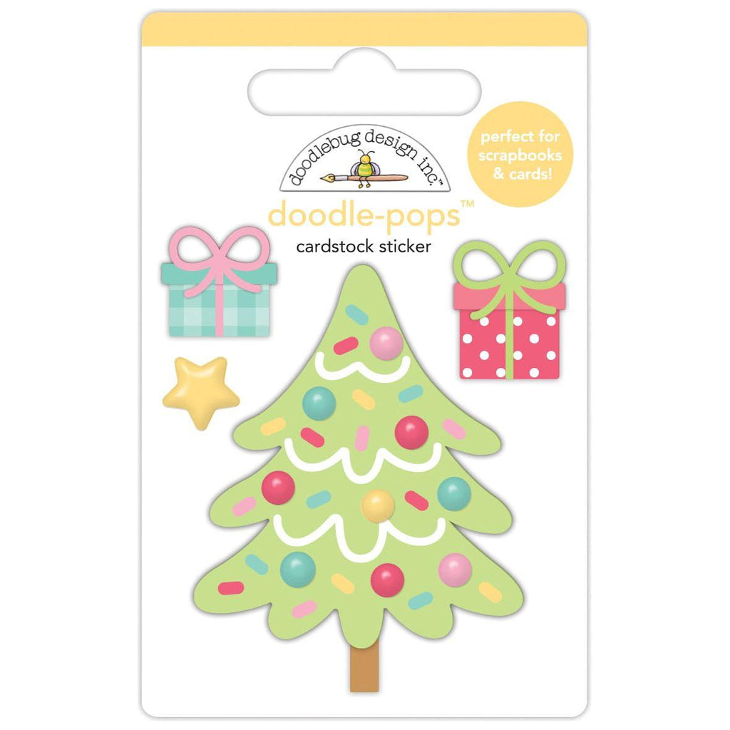 Doodlebug Deck the Halls Doodle-Pops 3D Stickers 8295