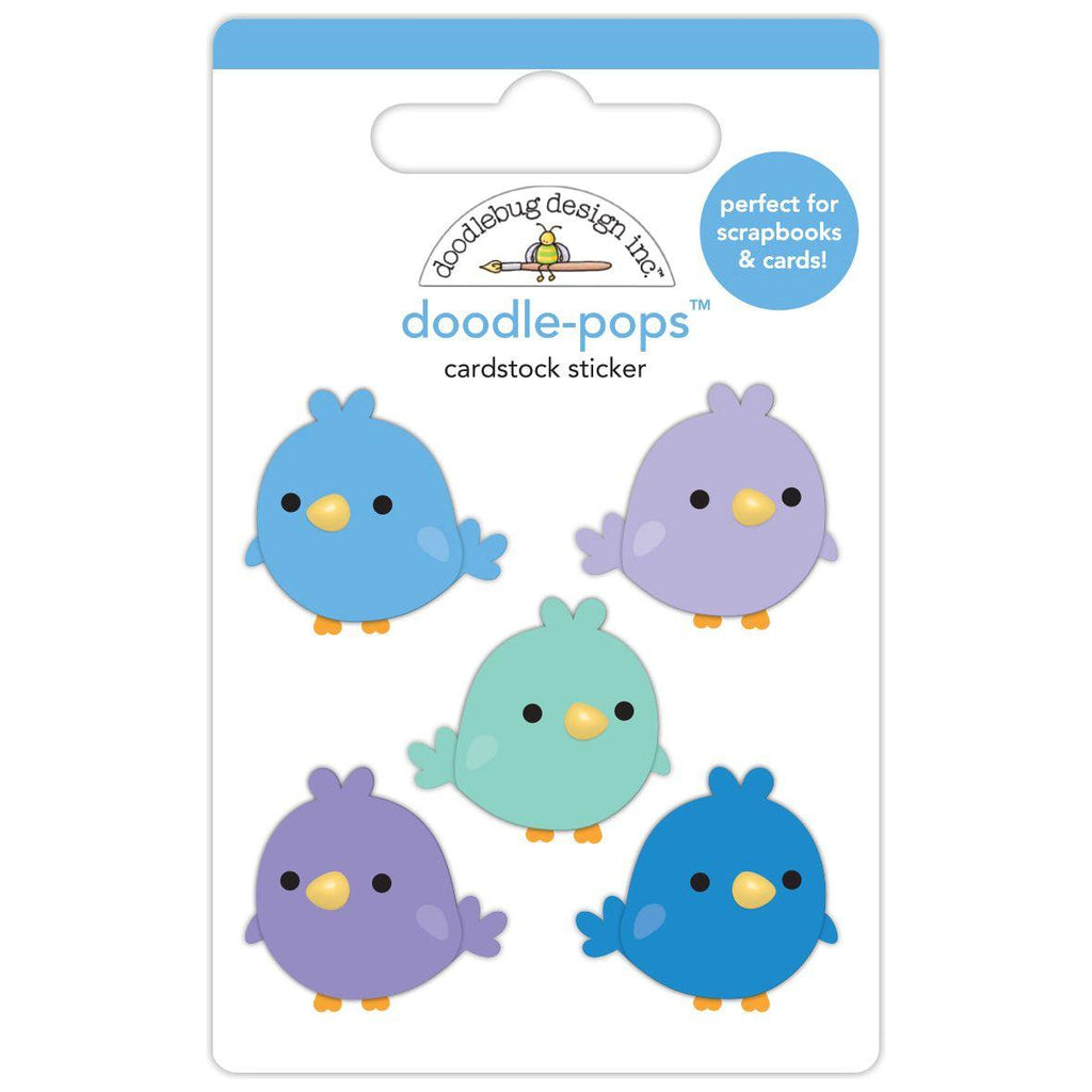 Doodlebug Sweet Snowbirds Doodle-Pops 3D Stickers 8355