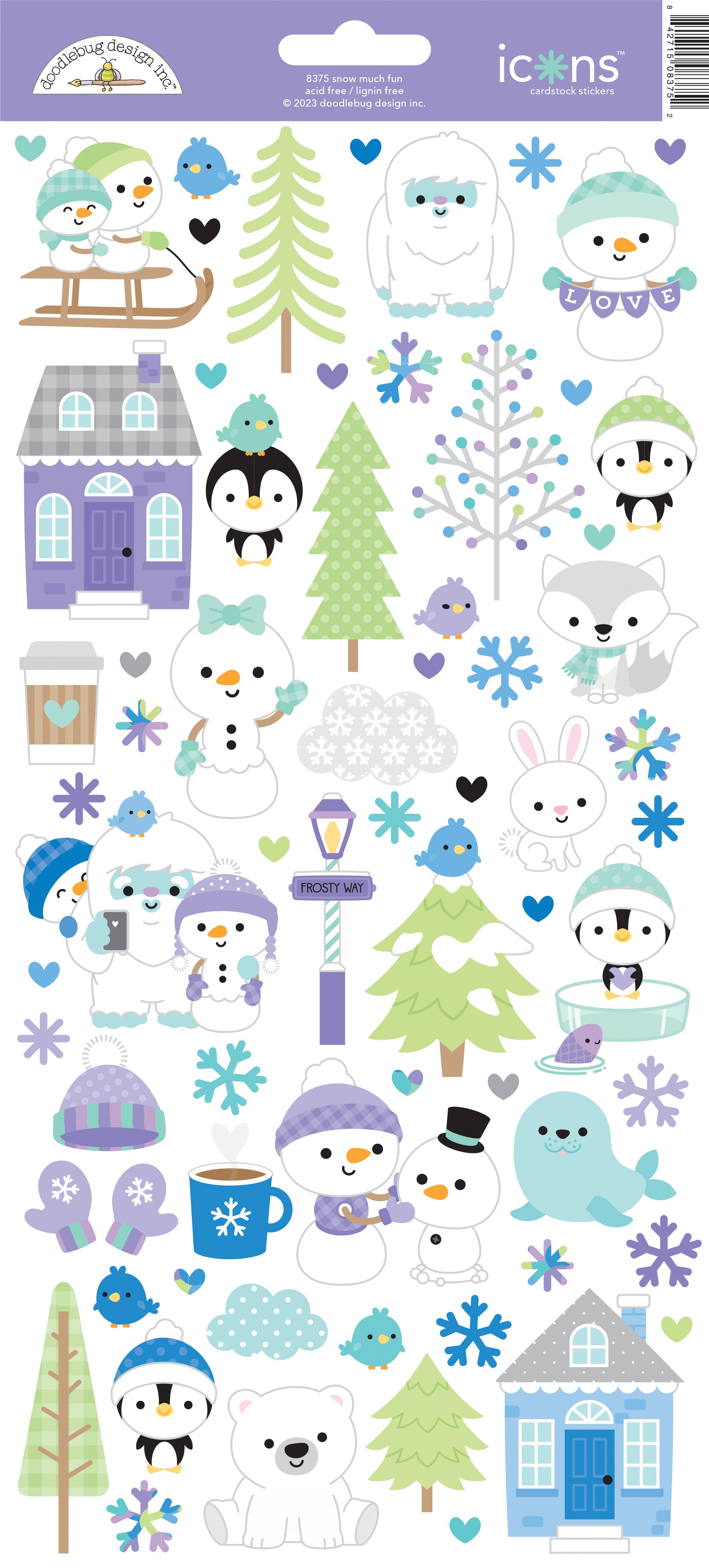DOODLEBUG DESIGNS Let It Snow Stickers: This & That - Scrapbook Generation