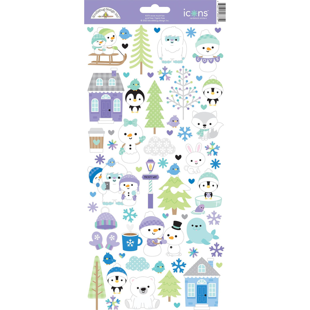 Doodlebug Snow Much Fun Icons Stickers 8375