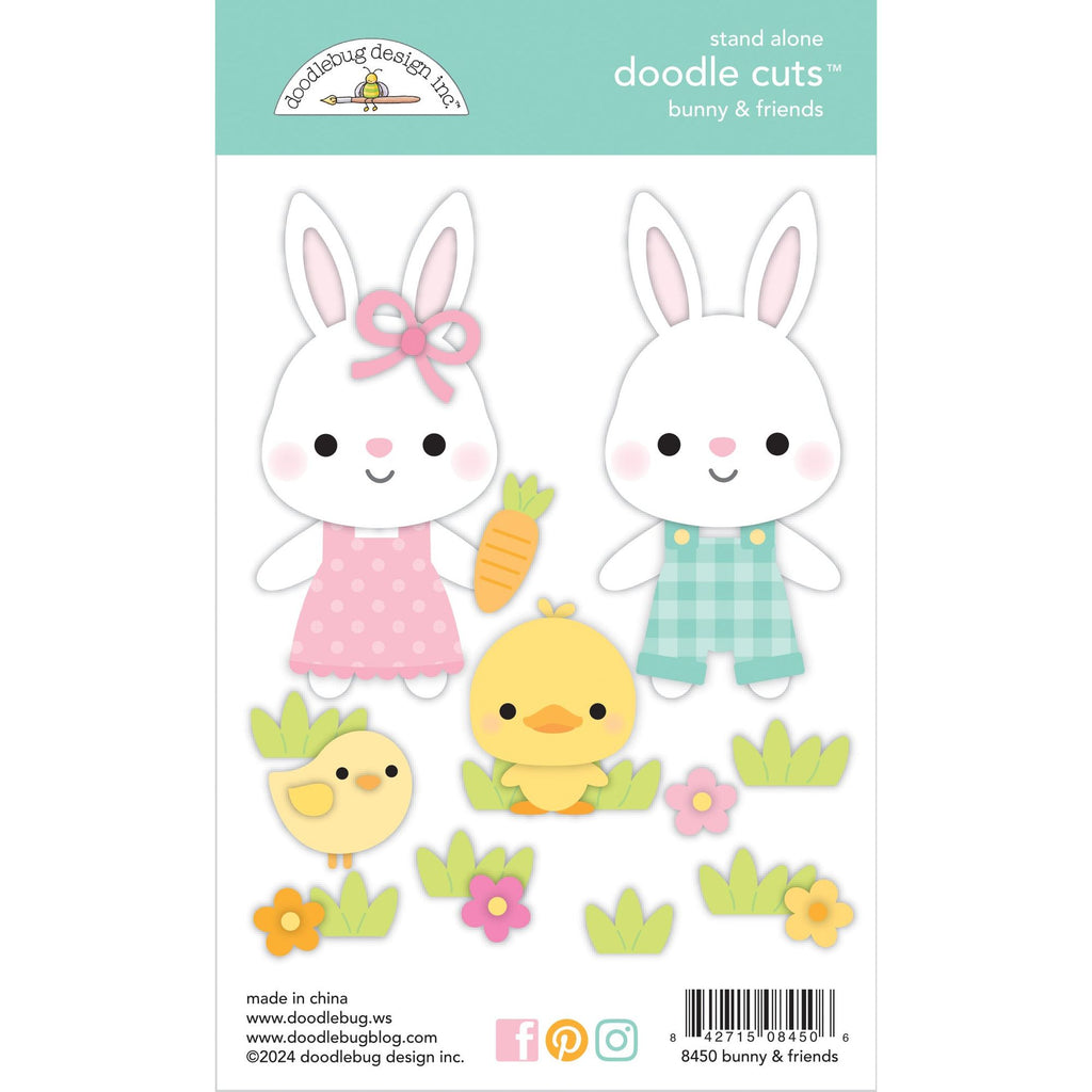 Doodlebug Bunny and Friends Doodle Cuts Dies 8450 assembled