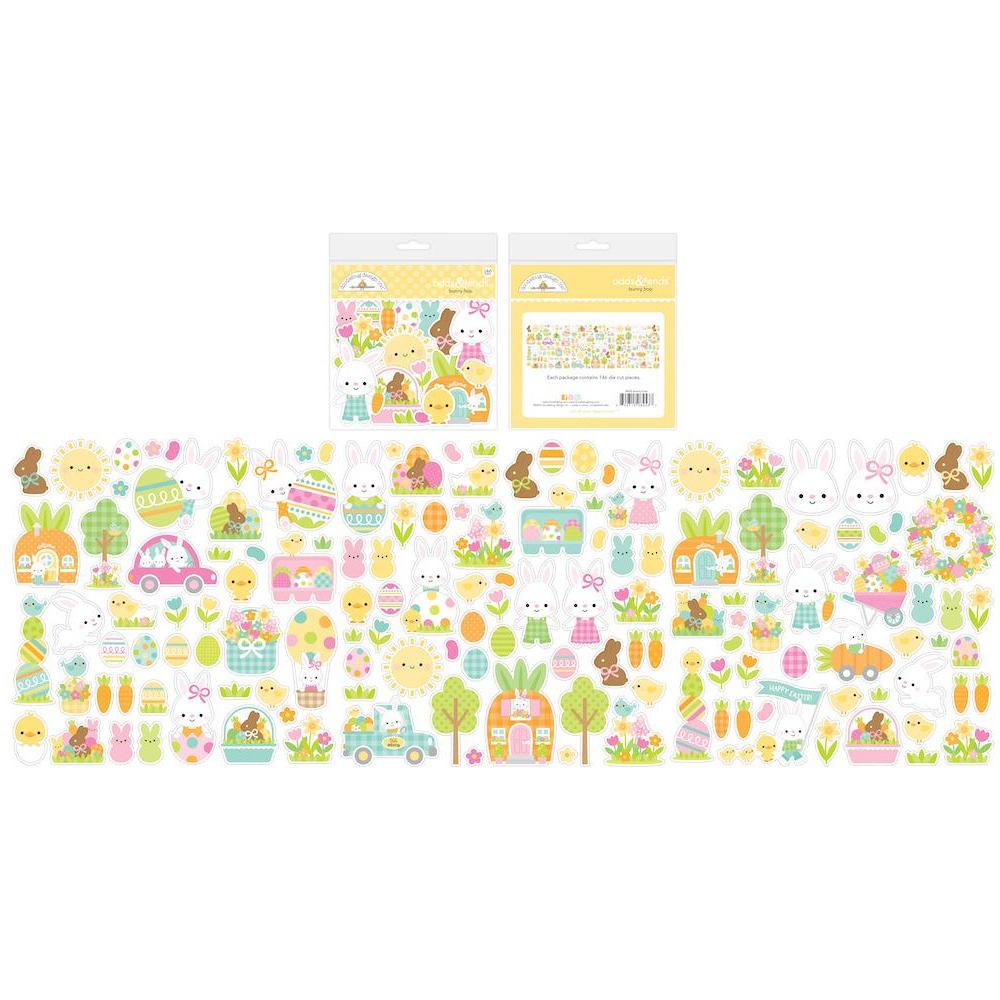 Doodlebug Bunny Hop Odds and Ends Ephemera Die Cut Shapes 8453