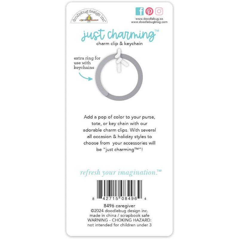 Doodlebug Caregiver Just Charming Clip and Keychain 8496 Back