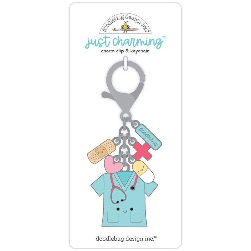 Doodlebug Caregiver Just Charming Clip and Keychain 8496