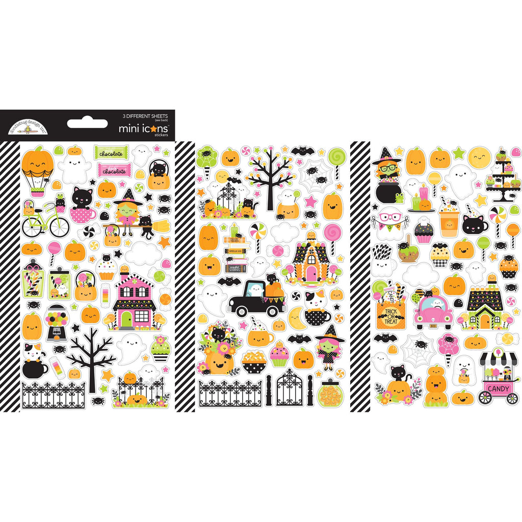 Doodlebug Hey Pumpkin Mini Icons Stickers 8573