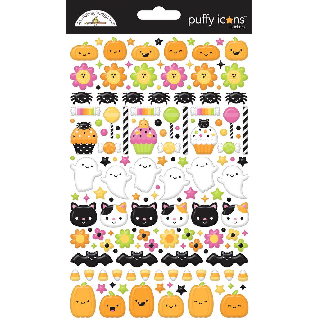 Doodlebug Hey Pumpkin Puffy Icons Stickers 8574