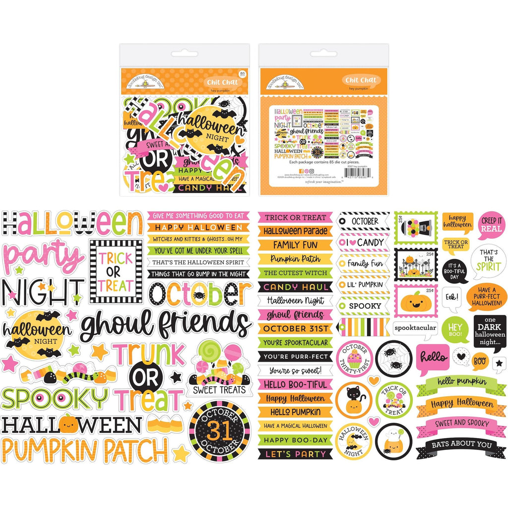 Doodlebug Hey Pumpkin Chit Chat Ephemera Die Cut Shapes 8587