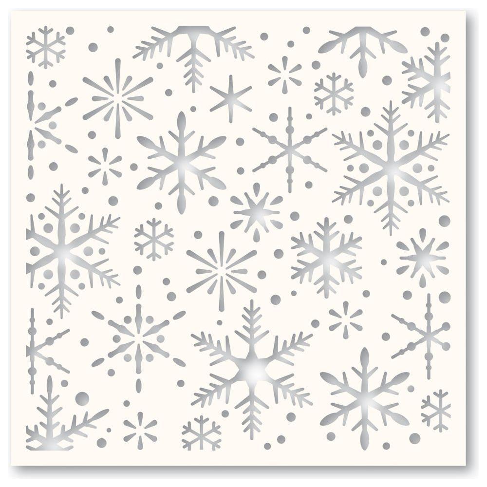 Memory Box Falling Snowflakes Stencil 88627