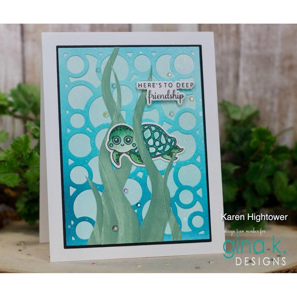 Gina K Designs Just Keep Swimming Clear Stamps and Dies Bundle gkdie0422 deep friendship