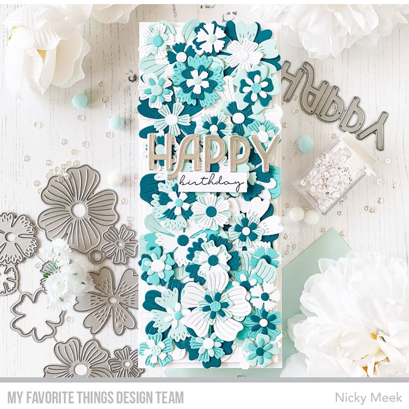 My Favorite Things Bold Blooms Dies Die-Namics mft2564 Happy Birthday | color-code:alt1