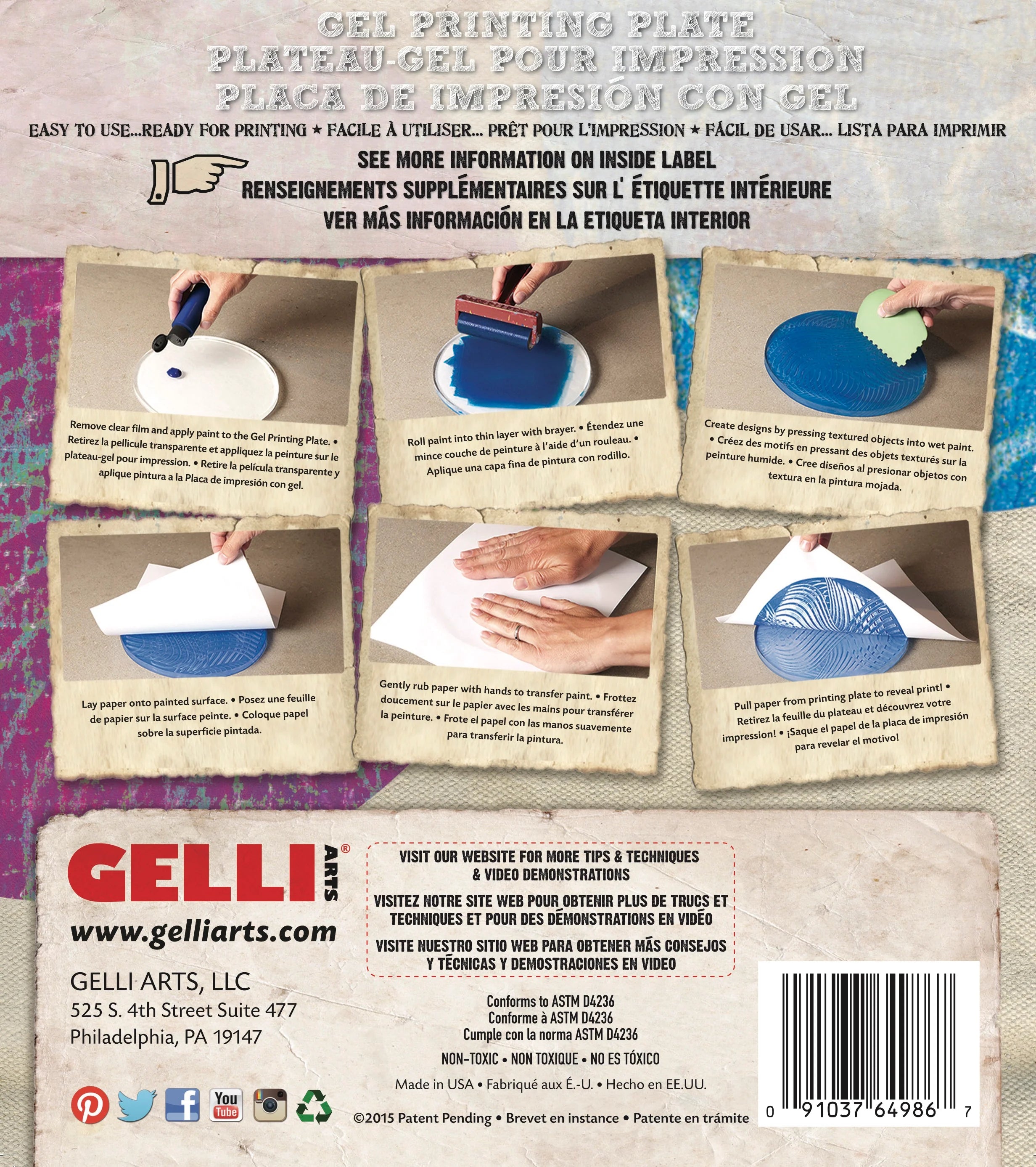 Gelli Arts 8-inch Round Reusable Gel Printing Plate – Simon Says Stamp