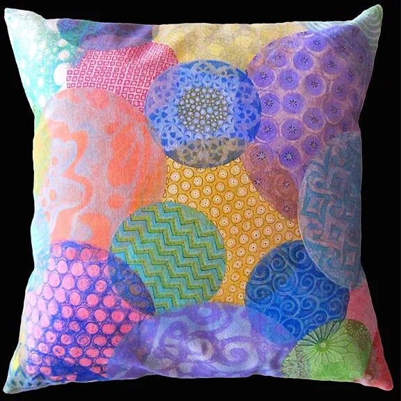 Gelli Arts 8-inch Round Reusable Gel Printing Plate pillow