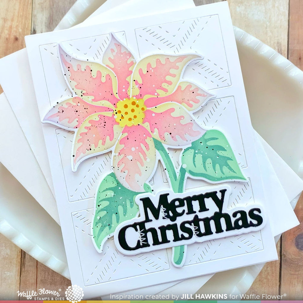 Waffle Flower Merry Christmas Print Dies 421784 merry christmas